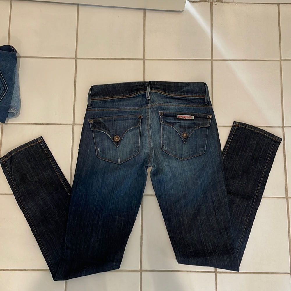Low rise, boot-cut, size 24 Hudson jeans